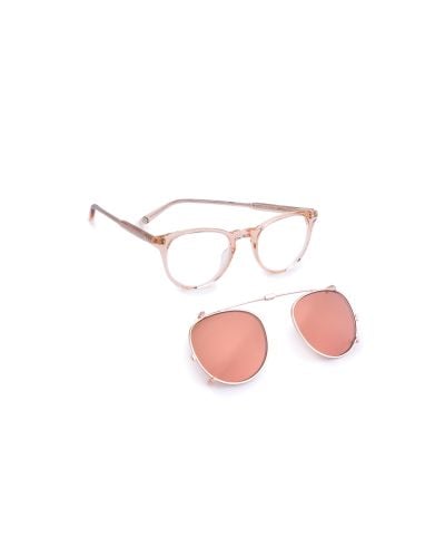 Rose colored clip on sunglasses Clearance