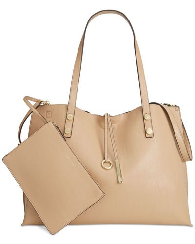 Calvin Klein Large Reversible Tote With Pouch in Nude/Black (Natural) - Lyst