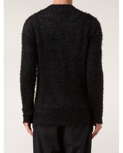 black fuzzy pullover