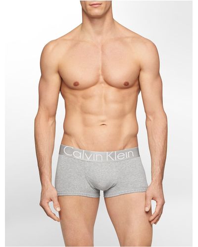 Calvin Klein Underwear Steel Cotton Low Rise Trunk in Grey (Gray) for Men -  Lyst