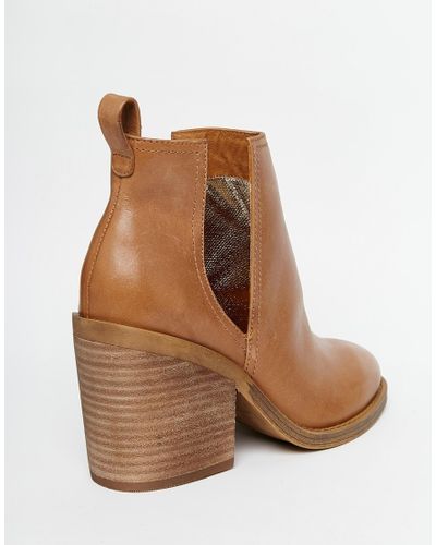 brown cut out boots