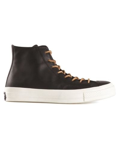black lace up converse