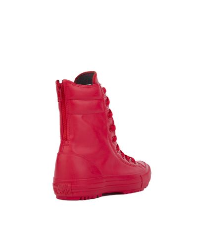 Converse Women's Chuck Taylor All Star Hi-rise Rubber Boots in Red - Lyst