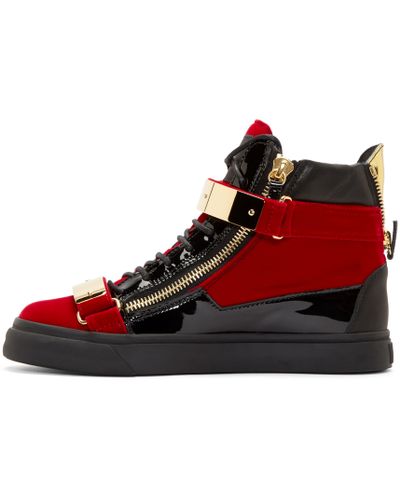 giuseppe zanotti velvet sneaker
