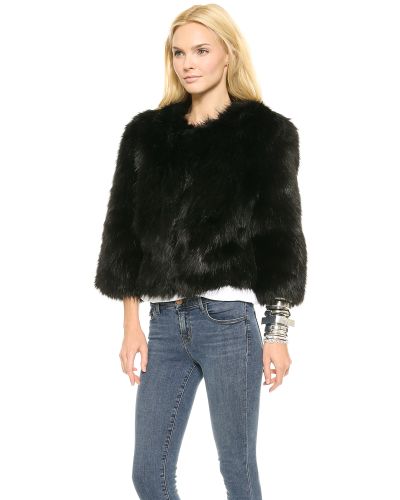 dkny faux fur jacket