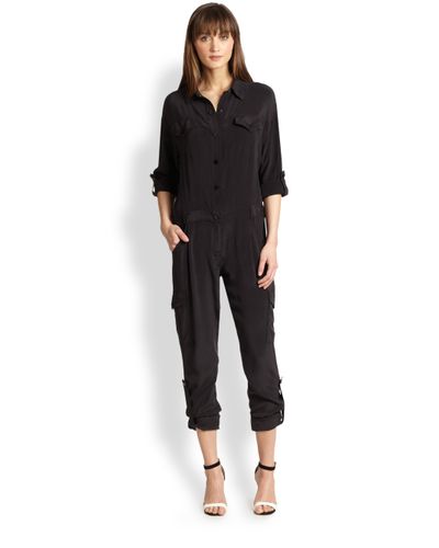black cargo jumpsuit