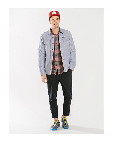 Patagonia Insulated Fjord Flannel Shirt in Blue for Men - Lyst