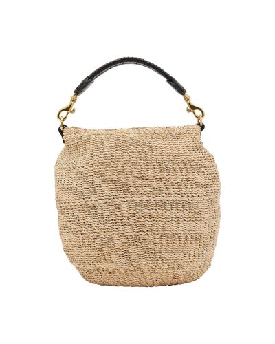 Clare V Leather Pot De Miel Tote In Natural Lyst