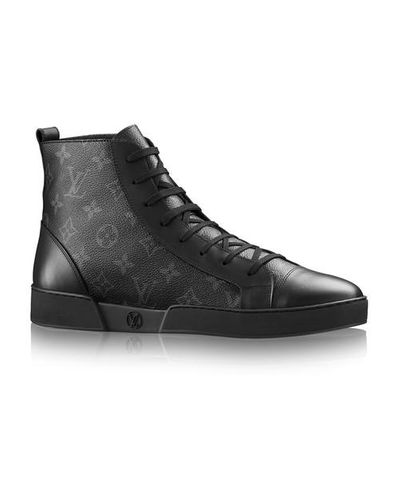 Louis Vuitton Canvas Match-up Sneaker Boot in Black - Lyst