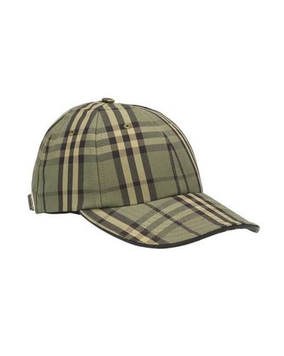 Burberry Cotton Cap in Green_icon_check (Green) for Men | Lyst