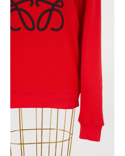 Loewe Cotton Anagram Sweatshirt in Red - Lyst