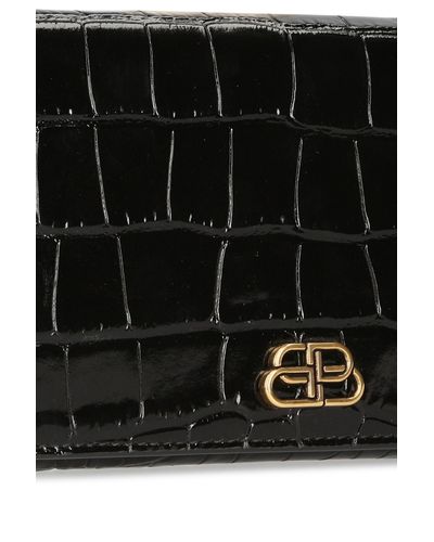 Balenciaga Bb Phone Holder With Chain in Black - Lyst
