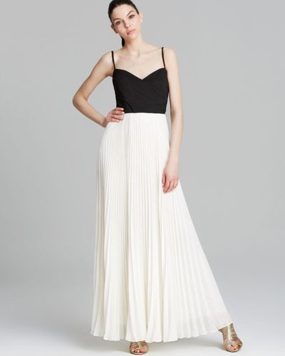 laundry pleated chiffon gown