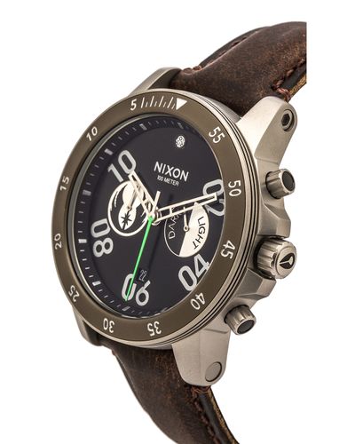 nixon ranger chrono leather