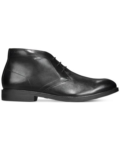 Clarks Chilver Leather Chukka Boots in Black for Men - Lyst