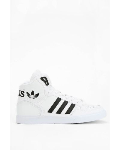adidas Originals Extaball Leather Hightop Sneaker in White - Lyst