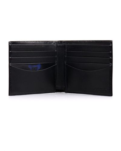Paul Smith Mr. Brown Leather Bi-Fold Wallet in Black for Men - Lyst