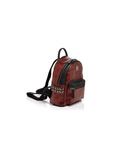 mcm backpack red and black
