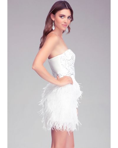 feather dress bebe