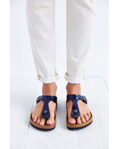 Birkenstock Gizeh Thong Sandal in Navy (Blue) - Lyst