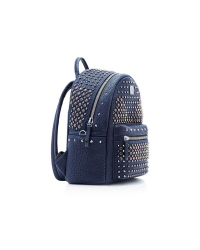 royal blue mcm backpack