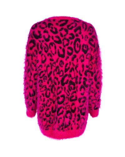 hot pink leopard cardigan
