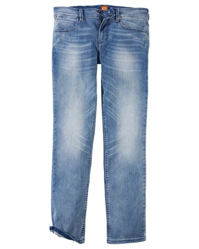 BOSS Orange 'Orange 63' | Slim Fit, Stretch Cotton Jeans in Blue for Men -  Lyst