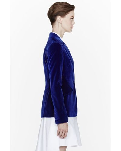 Royal blue peplum blazer clearance