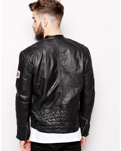 Pepe Jeans Pepe Leather Jacket New Lennon Slim Fit Biker in Black for Men -  Lyst