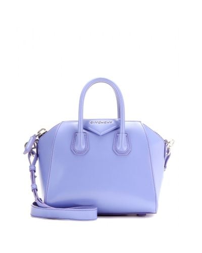 Givenchy Antigona Mini Leather Shoulder Bag - Purple