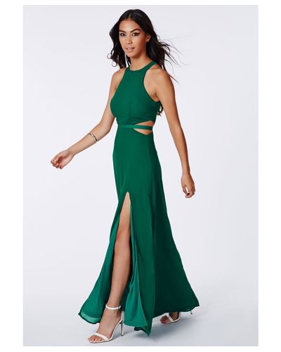 red bardot ball gown