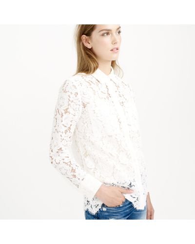 J.Crew Collection Corded Lace Shirt - Natural