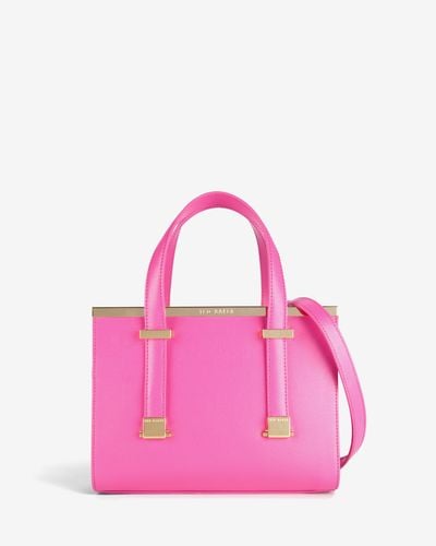 bright pink tote bag