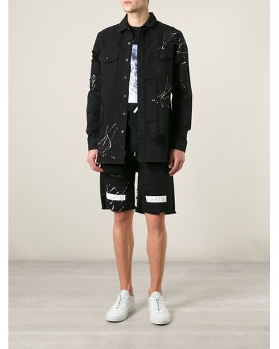 off white painted denim jacket