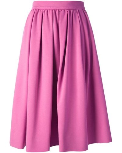 DSquared² Pleated Aline Skirt in Pink & Purple (Purple) - Lyst