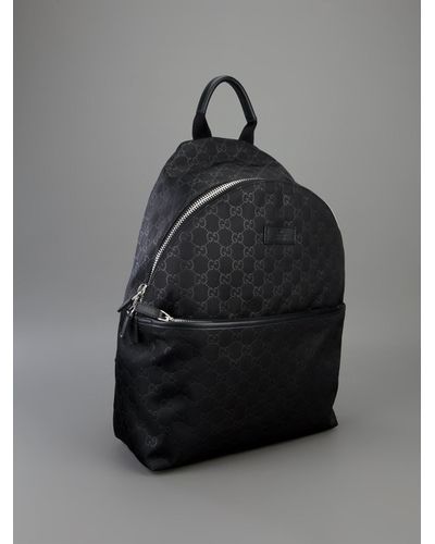 gucci black monogram backpack