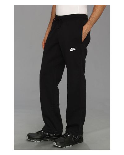 nike fleece pants open hem