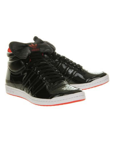 adidas Top Ten Hi Sleek Black Red Bow | Lyst UK