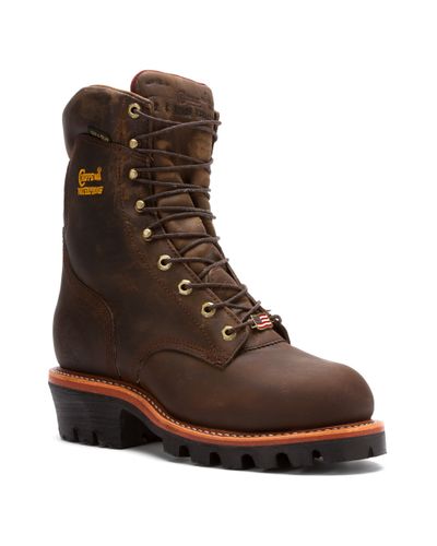 chippewa super logger leather boot