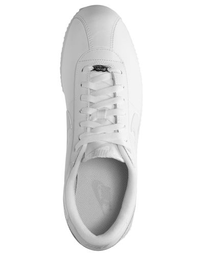 nike men's cortez basic leather casual sneakers from finish line