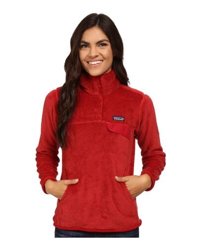 red fleece pullover