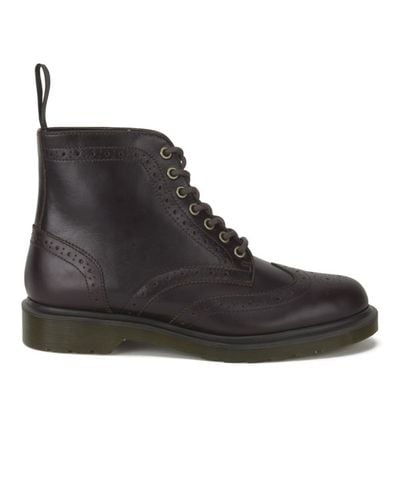 Dr. Martens Mens Core Affleck Brogues Leather Boots - Brown