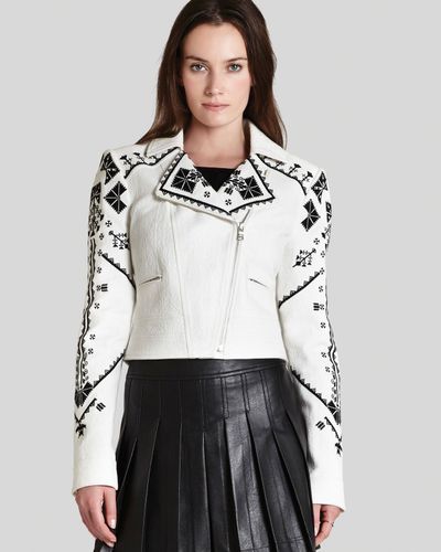 BCBGMAXAZRIA Bcbg Max Azria Jacket Kade Embroidered in White | Lyst