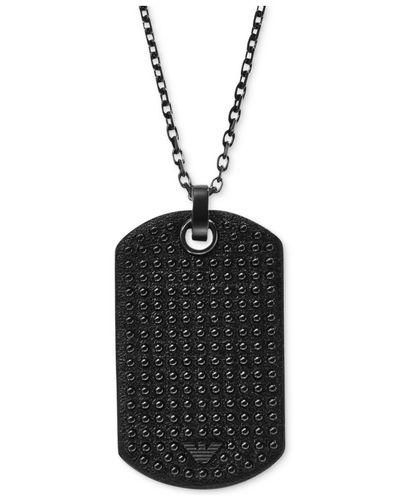 armani dog tag necklace