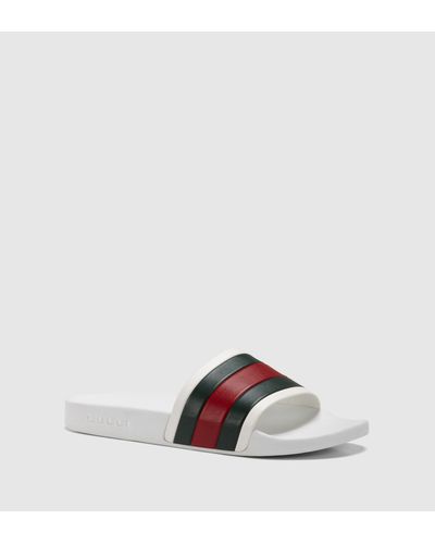 white gucci slides cheap