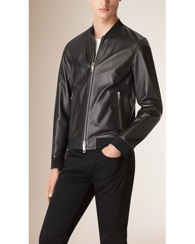 burberry leather bomber
