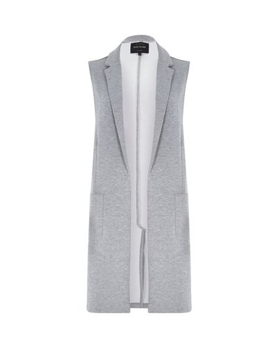 sleeveless jacket grey