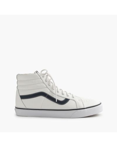 J.Crew Vans Sk8-hi Leather Sneakers - White