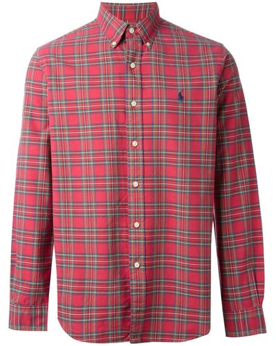 ralph lauren red checked shirt