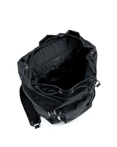gucci black monogram backpack